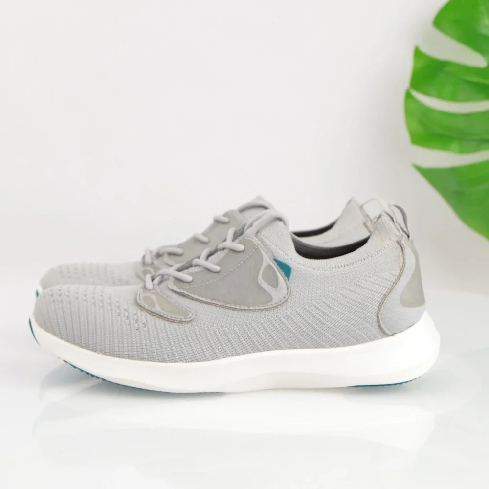 Vessi Womens Everyday 2.0 Move Sneaker Size 9 Waterproof Gray Knit Lace Up Shoes